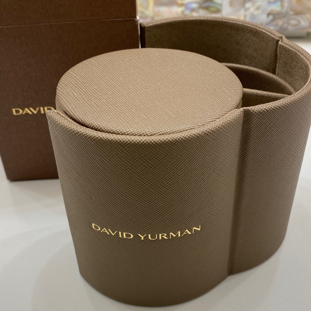 David Yurman Tan Jewelry Accessory Box Holder New with Box